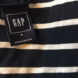 Gap Long Sleeve Navy Striped V-Neck Top
